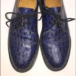 Dr. Martens RARE blue croc embossed oxfords